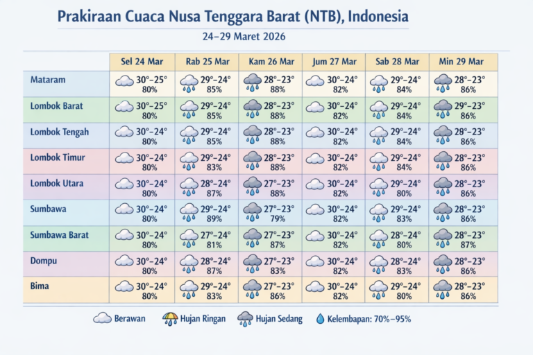 Foto Ilustrasi tabel cuaca